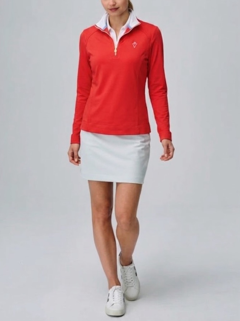 Fairway & Greene Red Quarter-Zip Performance Pullover